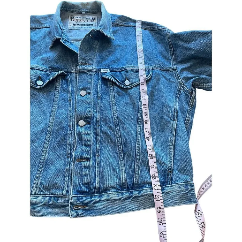 ‎Vintage Guess men’s jeans jacket size XL